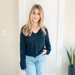 Rails 🌚 Distressed Wool Blend Sweater